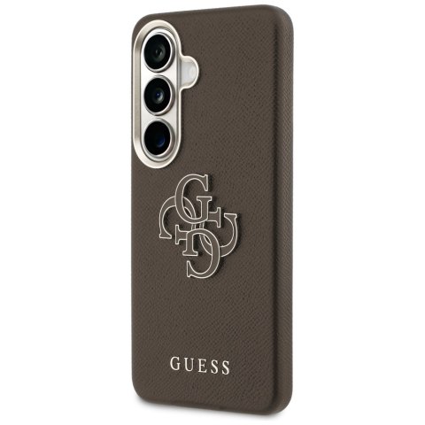 Etui Guess Grained Big 4G Metal Logo do Samsung Galaxy S26+ brązowy