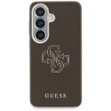 Etui Guess Grained Big 4G Metal Logo do Samsung Galaxy S26+ brązowy
