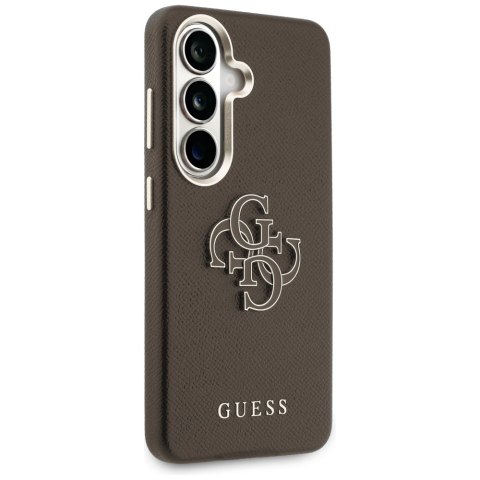 Etui Guess Grained Big 4G Metal Logo do Samsung Galaxy S26+ brązowy