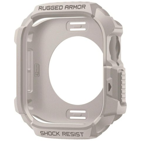 Etui Spigen Rugged Armor Pro do Apple Watch 10 / 11 42mm beżowy