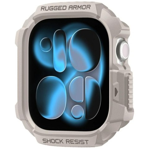 Etui Spigen Rugged Armor Pro do Apple Watch 10 / 11 42mm beżowy