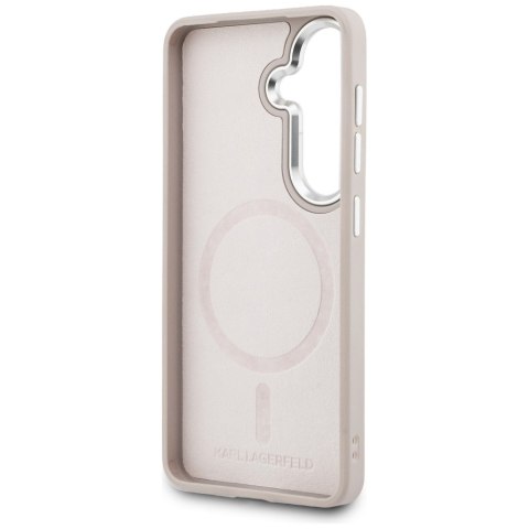 Etui Karl Lagerfeld Embossed Ring RSG Logo MagSafe do Samsung Galaxy S26 różowy