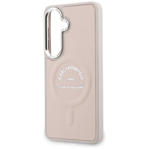 Etui Karl Lagerfeld Embossed Ring RSG Logo MagSafe do Samsung Galaxy S26+ różowy