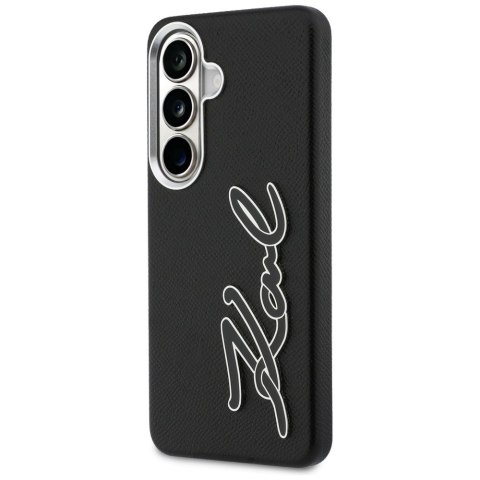 Etui Karl Lagerfeld Grained Signature Metal Resin Logo do Samsung Galaxy S26 czarny
