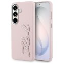 Etui Karl Lagerfeld Grained Signature Metal Resin Logo do Samsung Galaxy S26 różowy