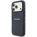 Etui Karl Lagerfeld Monogram logo MagSafe do iPhone 17 Pro niebieski
