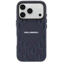 Etui Karl Lagerfeld Monogram logo MagSafe do iPhone 17 Pro niebieski