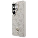 Zestaw Etui + Smycz Guess 4G Big Rhinestone Triangle Strap MagSafe do Samsung Galaxy S26 Ultra różowy