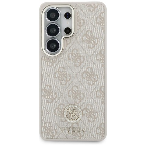 Zestaw Etui + Smycz Guess 4G Big Rhinestone Triangle Strap MagSafe do Samsung Galaxy S26 Ultra różowy