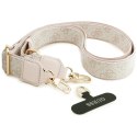 Zestaw Etui + Smycz Guess 4G Big Rhinestone Triangle Strap MagSafe do Samsung Galaxy S26 Ultra różowy