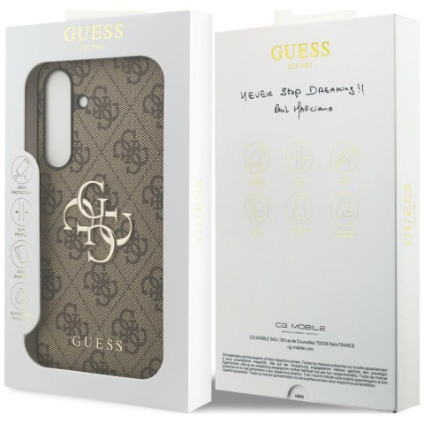 Etui Guess Big 4G Classic Logo do Samsung Galaxy S25 FE brązowy