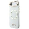 Etui Guess IML Script Metal MagSafe do iPhone Air przezroczysty