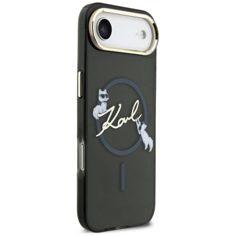 Etui Karl Lagerfeld IML Choupettes Karl Script Logo MagSafe do iPhone Air czarny