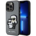 Karl Lagerfeld KLHCP14LSANKCPG iPhone 14Pro 6.1" hardcase srebrny/silver Saffiano Karl & Choupette