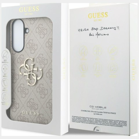 Etui Guess Leather 4G Metal Logo do Samsung Galaxy A37 5G różowy