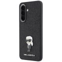Etui Karl Lagerfeld Fixed Glitter Ikonik Logo Metal Pin do Samsung Galaxy A57 5G czarny