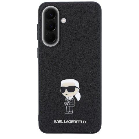 Etui Karl Lagerfeld Fixed Glitter Ikonik Logo Metal Pin do Samsung Galaxy A57 5G czarny