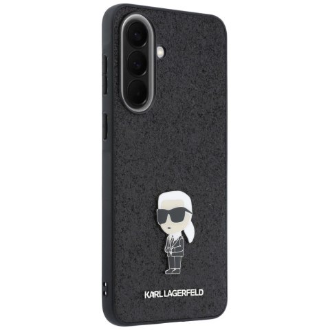 Etui Karl Lagerfeld Fixed Glitter Ikonik Logo Metal Pin do Samsung Galaxy A57 5G czarny