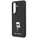 Etui Karl Lagerfeld Fixed Glitter Ikonik Logo Metal Pin do Samsung Galaxy A57 5G czarny