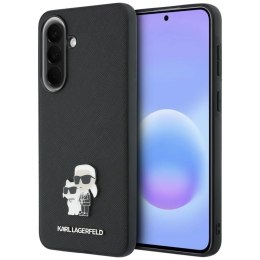 Etui Karl Lagerfeld Saffiano w/ Karl&Choupette Metal Logo do Samsung Galaxy A37 5G czarny