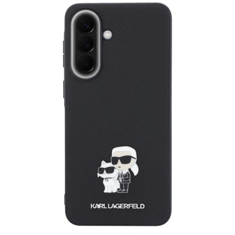 Etui Karl Lagerfeld Saffiano w/ Karl&Choupette Metal Logo do Samsung Galaxy A37 5G czarny