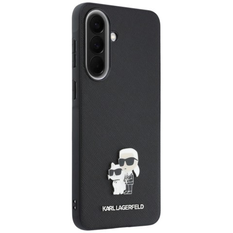 Etui Karl Lagerfeld Saffiano w/ Karl&Choupette Metal Logo do Samsung Galaxy A57 5G czarny