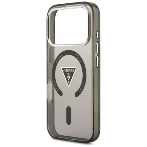 Etui Guess IML Gradient Triangle Logo MagSafe do iPhone 17 Pro Max czarny
