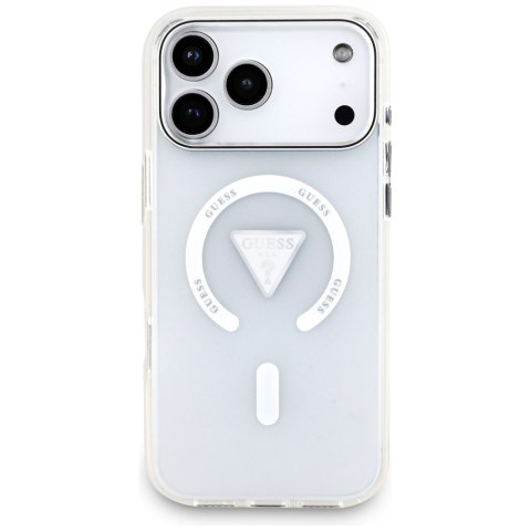 Etui Guess IML Gradient Triangle Logo MagSafe do iPhone 17 Pro Max przezroczysty