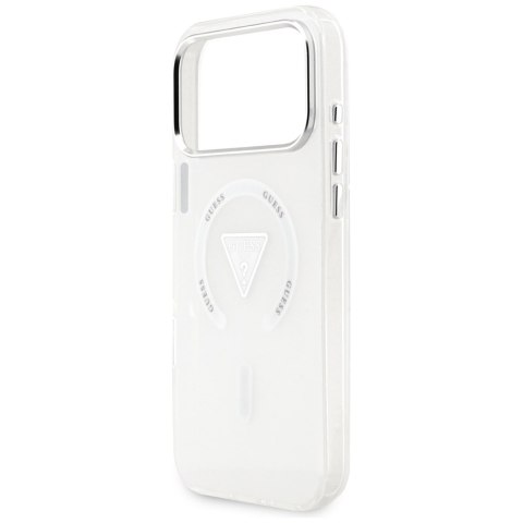 Etui Guess IML Gradient Triangle Logo MagSafe do iPhone 17 Pro Max przezroczysty