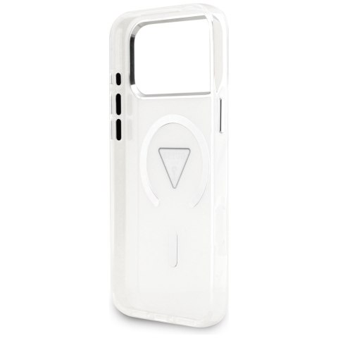 Etui Guess IML Gradient Triangle Logo MagSafe do iPhone 17 Pro Max przezroczysty