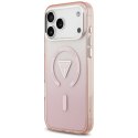 Etui Guess IML Gradient Triangle Logo MagSafe do iPhone 17 Pro Max różowy
