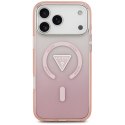 Etui Guess IML Gradient Triangle Logo MagSafe do iPhone 17 Pro Max różowy