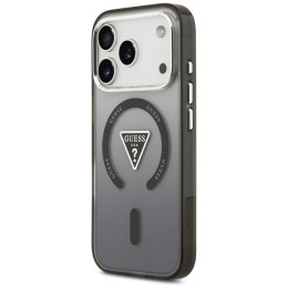 Etui Guess IML Gradient Triangle Logo MagSafe do iPhone 17 Pro czarny