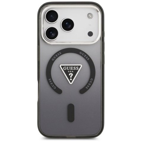 Etui Guess IML Gradient Triangle Logo MagSafe do iPhone 17 Pro czarny