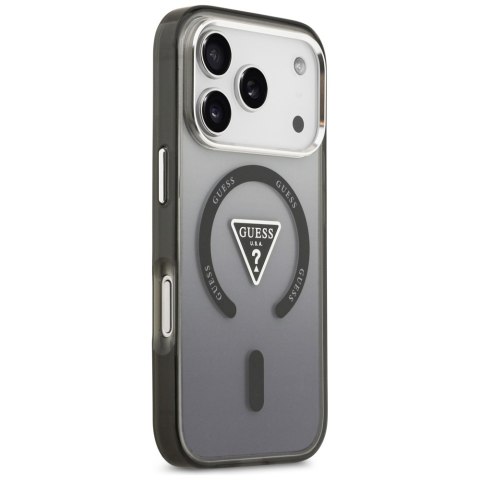 Etui Guess IML Gradient Triangle Logo MagSafe do iPhone 17 Pro czarny