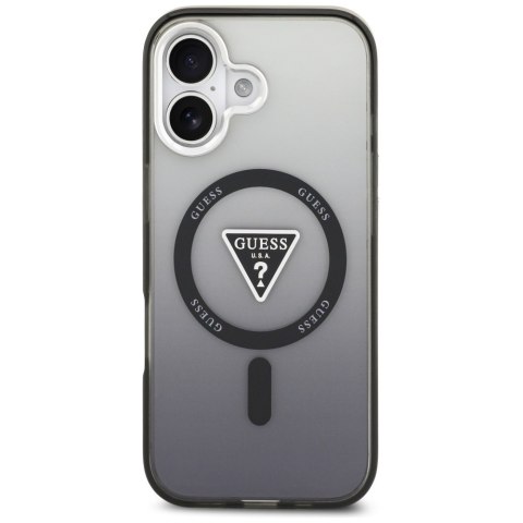 Etui Guess IML Gradient Triangle Logo MagSafe do iPhone 17 czarny
