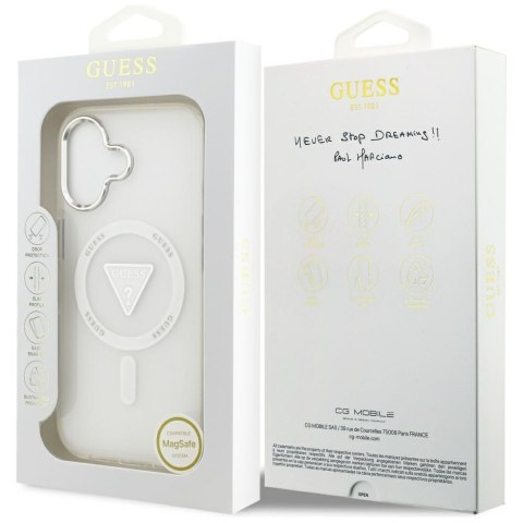 Etui Guess IML Gradient Triangle Logo MagSafe do iPhone 17 przezroczysty
