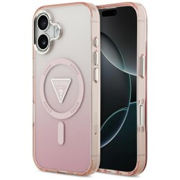 Etui Guess IML Gradient Triangle Logo MagSafe do iPhone 17 różowy
