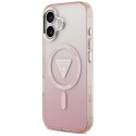 Etui Guess IML Gradient Triangle Logo MagSafe do iPhone 17 różowy