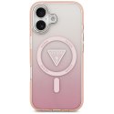 Etui Guess IML Gradient Triangle Logo MagSafe do iPhone 17 różowy