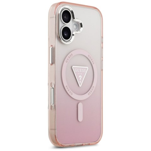 Etui Guess IML Gradient Triangle Logo MagSafe do iPhone 17 różowy