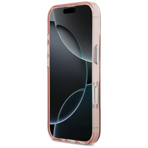 Etui Guess IML Gradient Triangle Logo MagSafe do iPhone 17 różowy