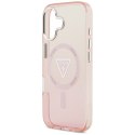Etui Guess IML Gradient Triangle Logo MagSafe do iPhone 17 różowy