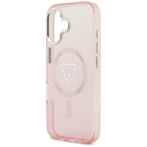 Etui Guess IML Gradient Triangle Logo MagSafe do iPhone 17 różowy