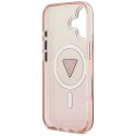 Etui Guess IML Gradient Triangle Logo MagSafe do iPhone 17 różowy