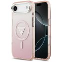 Etui Guess IML Gradient Triangle Logo MagSafe do iPhone Air różowy