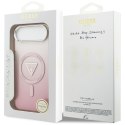 Etui Guess IML Gradient Triangle Logo MagSafe do iPhone Air różowy