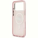 Etui Karl Lagerfeld IML Choupette Sketch Logo MagSafe do iPhone 17 Pro Max różowy