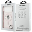 Etui Karl Lagerfeld IML Choupette Sketch Logo MagSafe do iPhone 17 Pro Max różowy