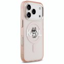 Etui Karl Lagerfeld IML Choupette Sketch Logo MagSafe do iPhone 17 Pro różowy